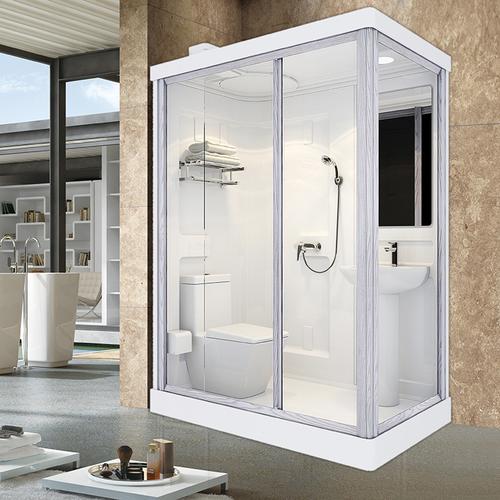 新世爵整体淋浴房方形一体集成浴室卫生间高端马桶整体淋浴房